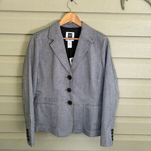 GAP gray women’s blazer NWT sz 12 herringbone vintage? Business jacket classic